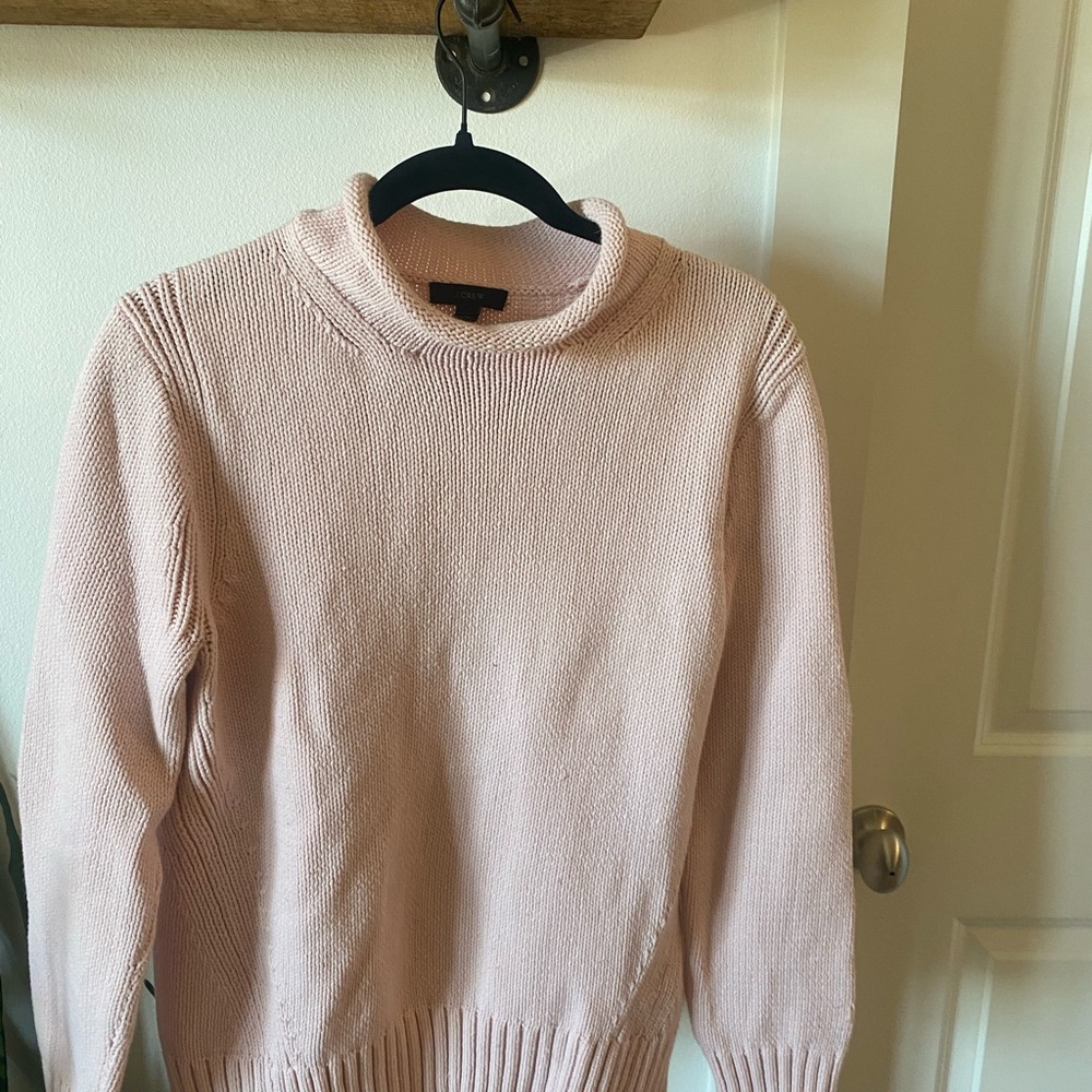 J. Crew Light Pink Roll Neck Sweater